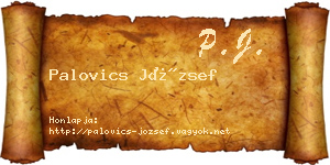 Palovics József névjegykártya